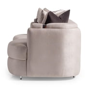 Michael Amini Carmela Sofa - Zinc/Silver