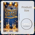 thumbnail image 2 of Gold & Silver Tone Class of 2025 Banner Graduation Cap Motif Graduation Backdrop Star Adornment Metallic Balloons Graduation Display for Graduation Parties College Graduation Events Indoor, 2 of 8