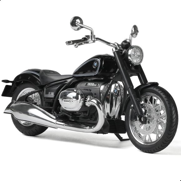 Nuotie 1/12 Motorcycle Model Toy for BMW R18 Alloy Die-cast Motorcycle Model for Welly No Assembly Required Mini Racing Moto Collection Gift for Adult (Black)