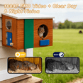 Squirrel Box Camera Smart Squirrel House with Camera Solar Powered, 1080P HD Wooden ...
