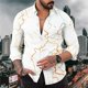 thumbnail image 1 of Camisa de traje para hombre, para exteriores, suave, cómoda, de calidad, tela, novedad de 2024, camisa con solapa relámpago, camisetas deportivas, 1 of 6