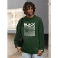 thumbnail image 2 of Black Whyte Techno Style Sweatshirt Men - Men Sweatshirt, Forest Green, Medium, 2 of 4