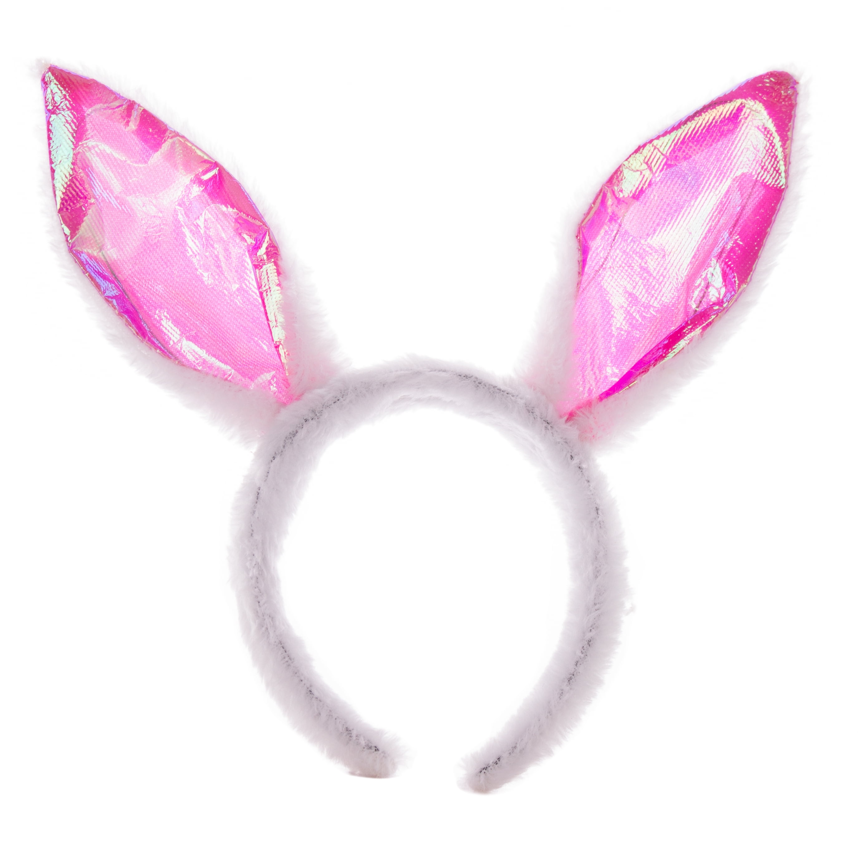 grey and white colors great for costume or Easter egg hunts Satin Bunny Ears Easter Headband set 3 pk pink