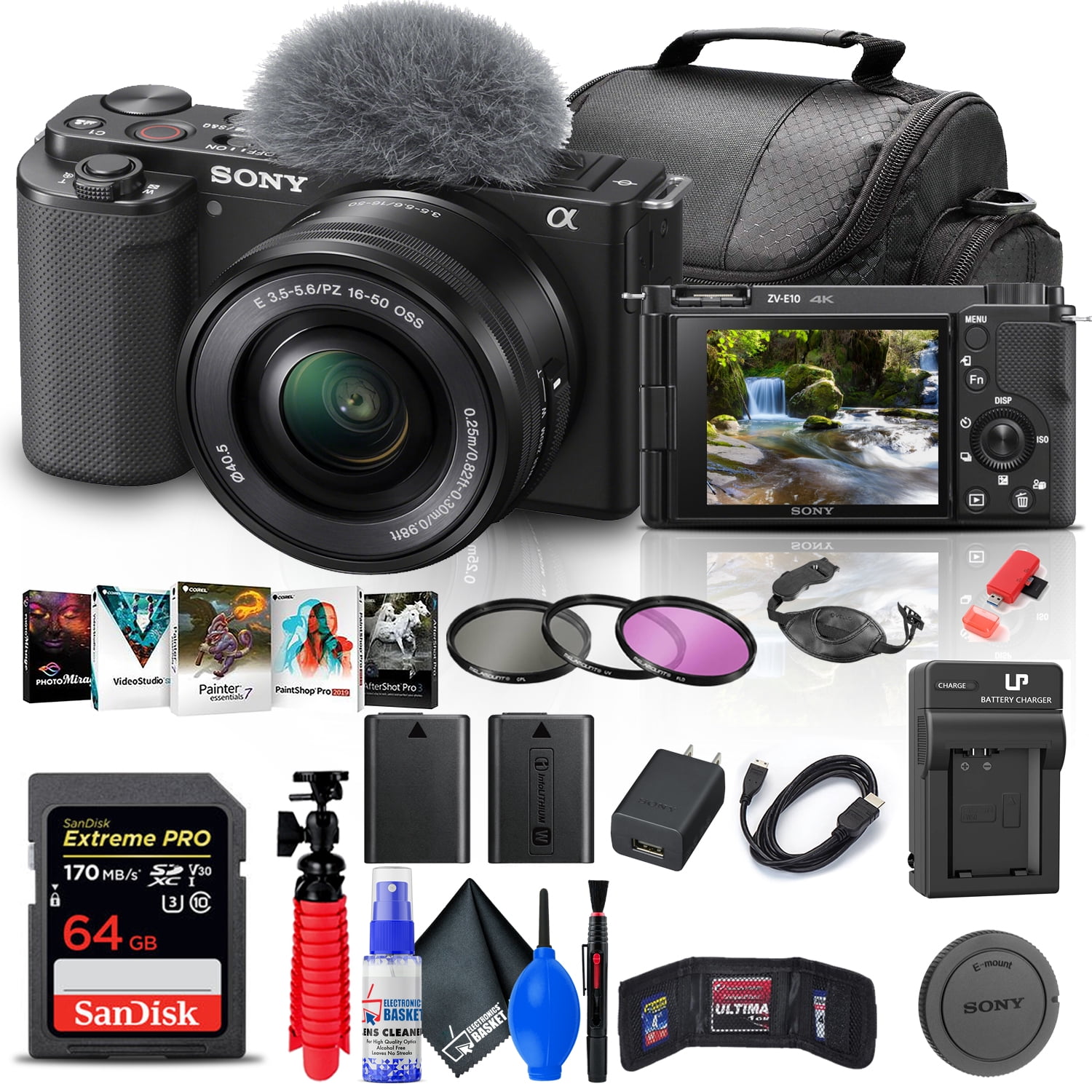 Sony ZV-E10 Mirrorless Camera with 16-50mm Lens + 64GB Card