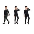 thumbnail image 3 of Capa de invierno camisa de manga larga ropa interior térmica niño niña conjunto cálido ropa de hombre para niños Fitness Long Johns Running conjuntos de ropa Negro y gris/delgado veintiséis Minnieouse AP013686-02, 3 of 6
