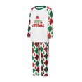 thumbnail image 3 of Elippeo Christmas Family Pajamas Matching Set Letter Print Raglan Sleeve Tops and Elastic Pants Loungewear Soft Sleepwear, 3 of 10