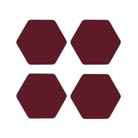 

Yiaed Maroon Print Leather Coasters for Drinks - Cup Coasters Coffee Table Kitchen Table Bar Home & Office Gifts Handmade Drink Coasters-Hexagon