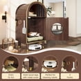 thumbnail image 5 of Mirightone Wood Cat Litter Box Enclosure Furniture for 2 Cats, 2-in-1 Hidden Litter Box Cabinet with 2-Level Cozy Cat Bed, Cat House Shelter for Living Room & Bedroom, Espresso, 5 of 7