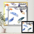 thumbnail image 4 of Designart 'Colourful Boho Feather Set On White VII' Bohemian & Eclectic Framed Art Print, 4 of 4