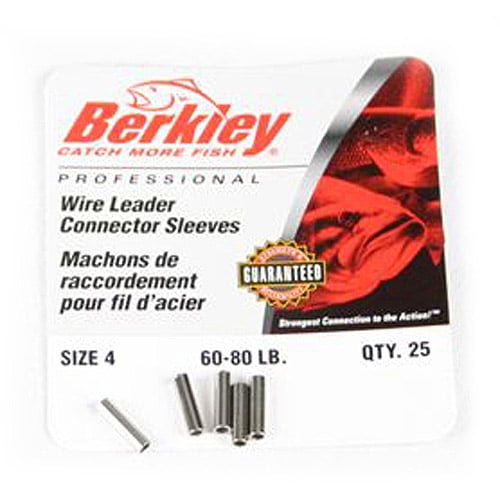 Berkley B4BL Connector Sleeves 60-80 Lb Test Black Ct 25 10793 