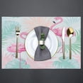 thumbnail image 3 of Cute Colorful Flamingos Placemats Set of 4 Rectangle Table Mats Washable Heat-Resistant Place Mat for Kitchen Dining Table Decor Indoor Outdoor, 3 of 6