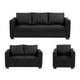 thumbnail image 1 of Sala Gales 3 Piezas Negro (Sofá, Love Seat y Sillón), 1 of 8