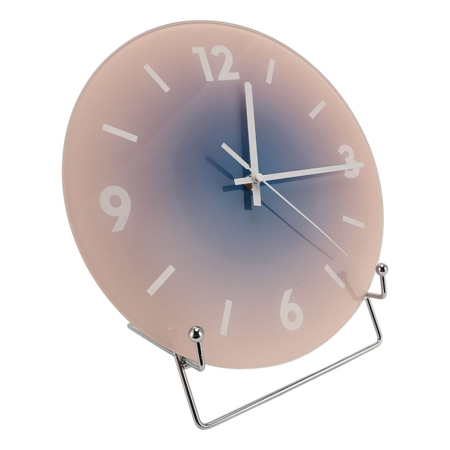 12 Inch Large Size Wall Clock, Silent Round Quartz Clock, Glass Frameless Clock with Clear Numbers for Easy Viewing, Suitable for Living Room, Bedroom, Kitchen, Office, Classroom,