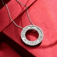 thumbnail image 5 of Ross-Simons 1.00 ct. t.w. Diamond Circle Pendant Necklace in Sterling Silver, Women's, Adult, 5 of 6