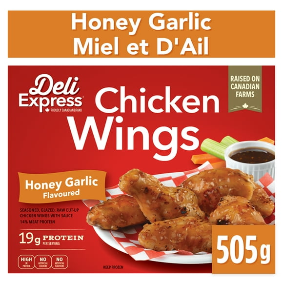 Deli Express Honey Garlic Flavoured Chicken Wings 505 g, Deli Express Honey Garlic Chicken Wings