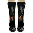 thumbnail image 5 of ThisWear Cat Mom Cat Dad Gifts Cat Astronaut Socks Cat Crew Socks Cat Lover Socks 2-Pairs Novelty Crew Socks, 5 of 5