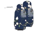 thumbnail image 6 of XMXT 2Pcs Car Seat Cover Decor Protector, Blooming White Florals Bucket Auto Front Seats Covers Fits for Cars SUVs Trucks, Universal Fit, 6 of 9