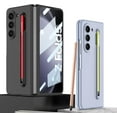 thumbnail image 2 of case for Galaxy Z Fold 5 Case with Pen Holder, Ultra Thin Matte Protective Cover - Shockproof, Anti-Drop, Wear-Resistant Galaxy Z Fold 5 Case for Samsung Galaxy Z Fold 5 (Green S Pen Included), Blue, 2 of 7