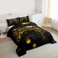 thumbnail image 3 of Yellow Gamer Bedding Teens Gaming Comforter Set Twin, Game Quilt Bedroom Decor,Neon Lights Gamepad Duvet Set Geometry Grid Down Comforter Game Reversible Bedding Set Warm, 3 of 7