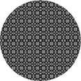 thumbnail image 1 of Ahgly Company Machine Washable Indoor Round Transitional Charcoal Black Area Rugs, 5' Round, 1 of 7