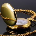 thumbnail image 3 of Smooth Round Dial Arabic Numbers Analog Quartz Chain Pocket Watch, 3 of 15