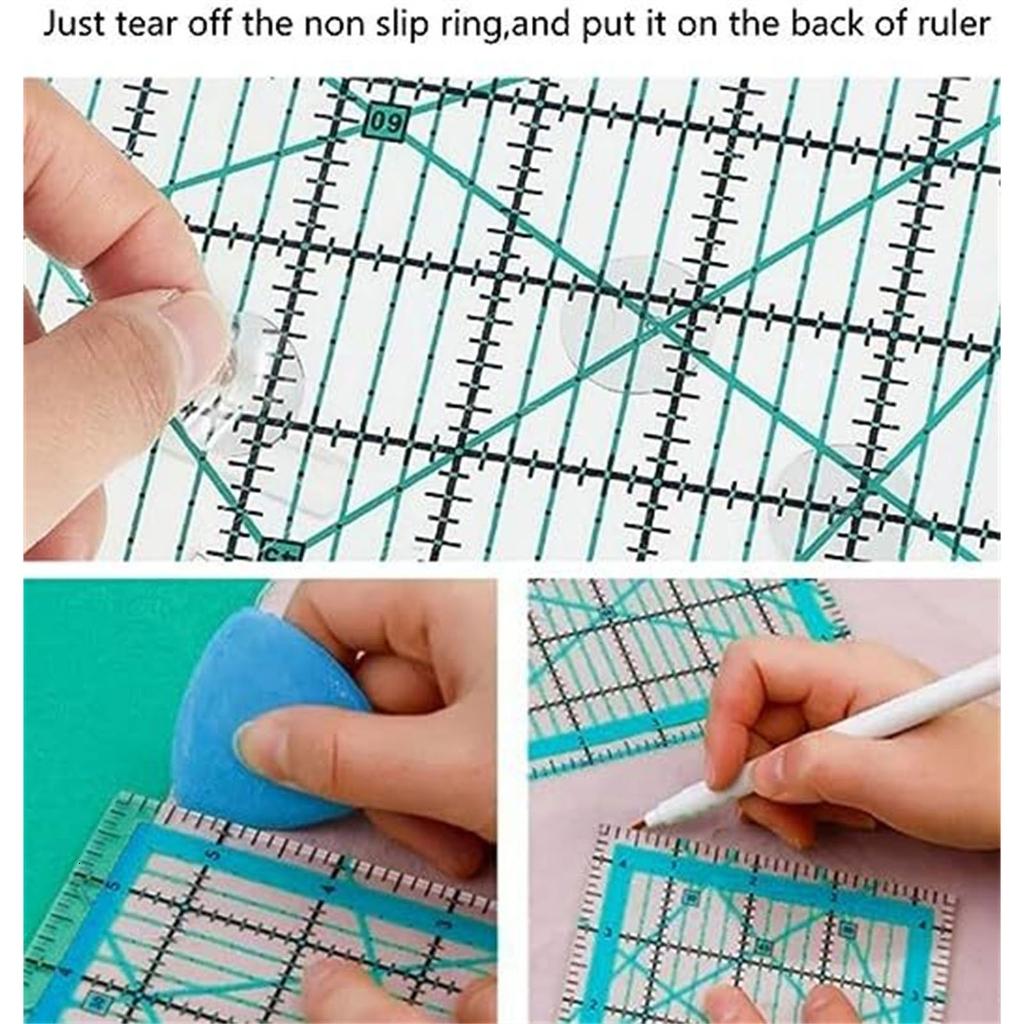 Necvior Professional Acrylic Quilting Ruler With Measurement Markings Patchwork Templates For Fabric Cutting Sewing Project