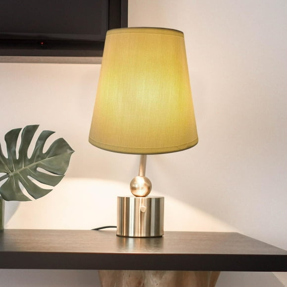 Pantalla de tela simple Clip en la lámpara de mesa Luz de piso Lámpara de tambor Pantalla para el hogar Oficina Dormitorio Café Restaurante Decoración Beige Fernando Pantalla de lámpara de pared