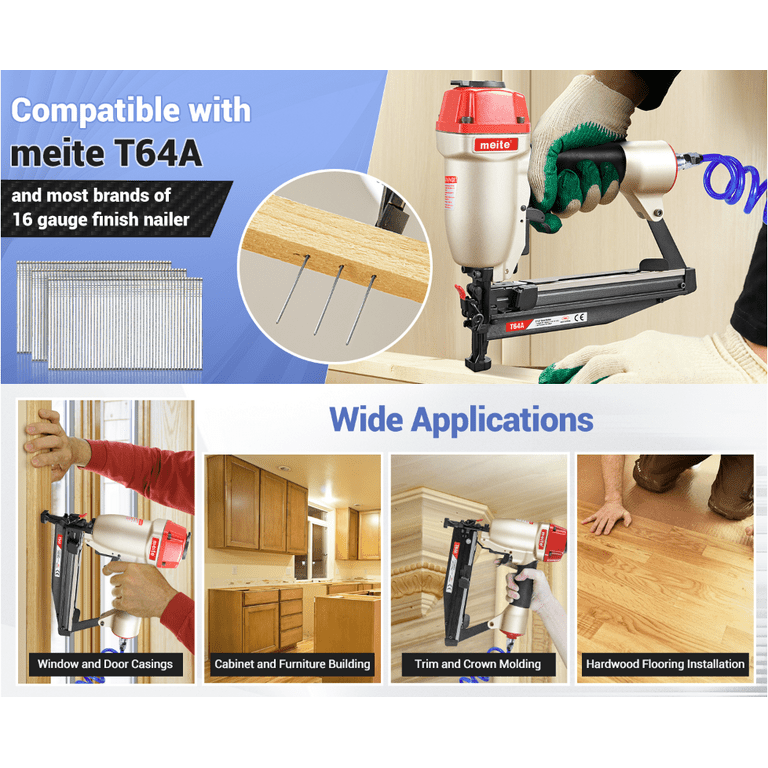 Blulu 10000 Counts 18 Gauge Brad Nails 1-1/2-Inch 18GA Brad