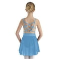 thumbnail image 2 of TiaoBug Kids Girls Sparkly Rhinestone Ballet Dance Dress Skirted Leotard Lyrical Latin Dance Costume Light Blue 10, 2 of 7