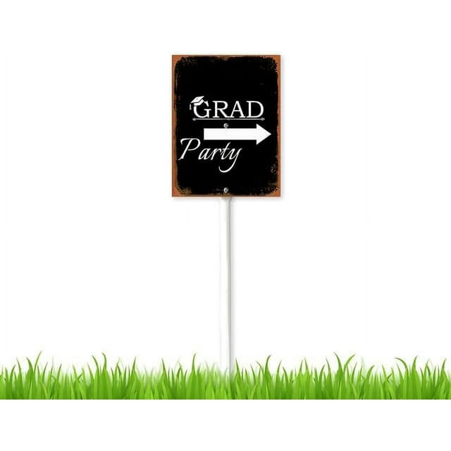 Letrero de graduación para jardín de 8 x 12 pulgadas Letrero de fiesta de graduación para jardín - Juego de 1