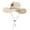 Beige, variant on Western Cowboy Hat Casual Style Adjustable Drawstring Round Brim Headwear for Men and Women Orange One Size