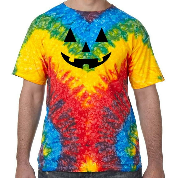 Black Jack O Lantern Psychedelic Tie Dye Tee Shirt - Woodstock, Medium