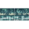 thumbnail image 3 of Coolnut Palm Tree Kitchen Curtains 2 Panels, UV Protected Tier Curtains Half Window Curtains Kitchen Tiers for Guest Room Bathroom Sink Laundry Room Basement,36 x 27 Inch, 3 of 6
