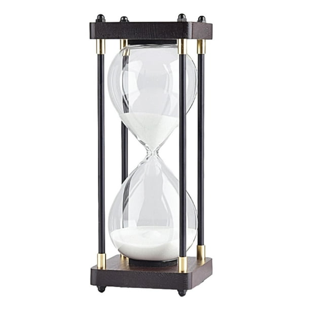 Temporizador de reloj de arena de 30 minutos para decoración del hogar. blanco