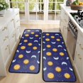thumbnail image 4 of Kitchen Rugs Sets Of 2,Blue Sun Moon Constellation Pattern Anti Fatigue Kitchen Mat Rugs Non Slip Washable,Decorative Kitchen Floor Mats for Kitchen,Sink,Laundry,17"x47"+17"x47", 4 of 5