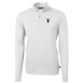 thumbnail image 2 of Men's Cutter & Buck White Virginia Cavaliers Vintage Team Big & Tall Virtue Eco Pique Recycled Quarter-Zip Pullover Top, 2 of 3