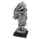 thumbnail image 2 of El Silencio Es Estatuilla Del Arte Del Oro, Estatua Antideslizante Ampliamente Utilizada De La Cara Del Arte De La Decoración Para La Estantería, 2 of 8