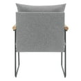 thumbnail image 6 of Dutton Armchair in Charcoal Fabric with Natural Arms and Black Sled Base, 6 of 10