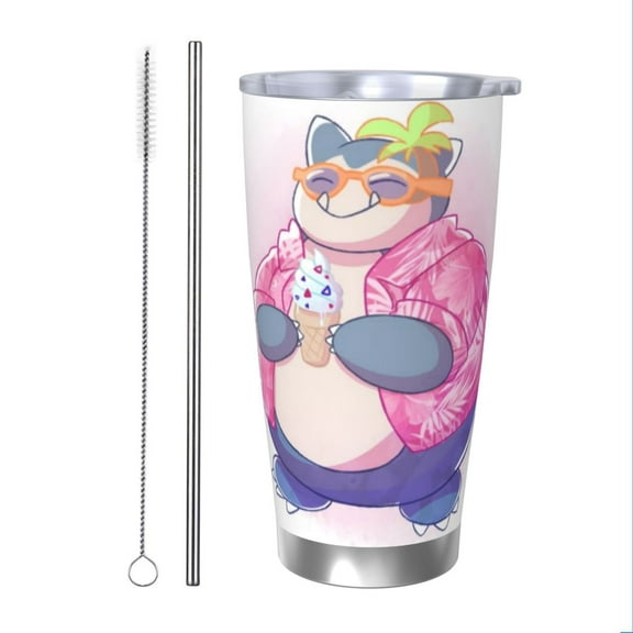Snorlax Insulated Tumbler Stainless Steel Coffee Mug Vacuum Double Wall Thermal Travel Cup 20 oz