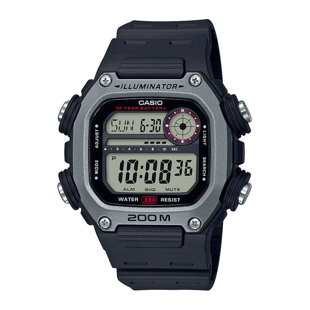 Casio - Casio Men's Heavy Duty Digital Sport Watch, Black-Silver