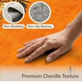 thumbnail image 6 of ODIKA 4'x6' Burnt Orange Cheetah Spotted Border Washable Area Rug Tropical Vine Frame Petal Trail Wild Spot Symmetry Accent for Bedroom, Reading Nook, Pet Friendly & Non-Shedding, 6 of 7