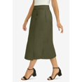 thumbnail image 3 of Jessica London Women's Plus Size Chino Faux Wrap Skirt, 3 of 4