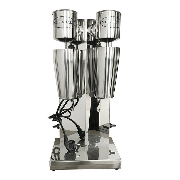 BENTISM 110V Electric Milk Tea Shaker Machine,120W Stainless Steel  Double-Cup Shaker Machine, Silver 