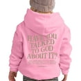 thumbnail image 1 of Wdgfv Chandails à Capuchon et Chandails pour Filles, Chandail à Enfiler d'Hiver Décontracté, Col Rond, Imprimé de Lettres, Chandails à Capuchon et Chandails, Rose, 11-12 Ans, 1 of 7