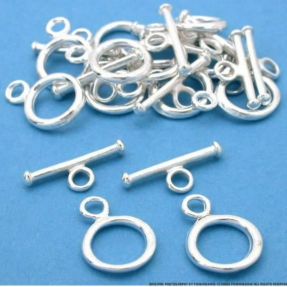Toggle Clasps Silver Plated Bead Parts 13mm Approx 12