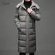 thumbnail image 2 of Chaqueta larga acolchada de plumón para hombre, chaquetas de invierno de marca para hombre, abrigos para hombre, sacos casuales para hombre, 2 of 5