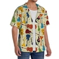 thumbnail image 2 of Xecao Different Kind Of Guitars Men's Casual Short-sleeved Shirt, a button-up collared shirt with a pocket-4X-Large, 2 of 5