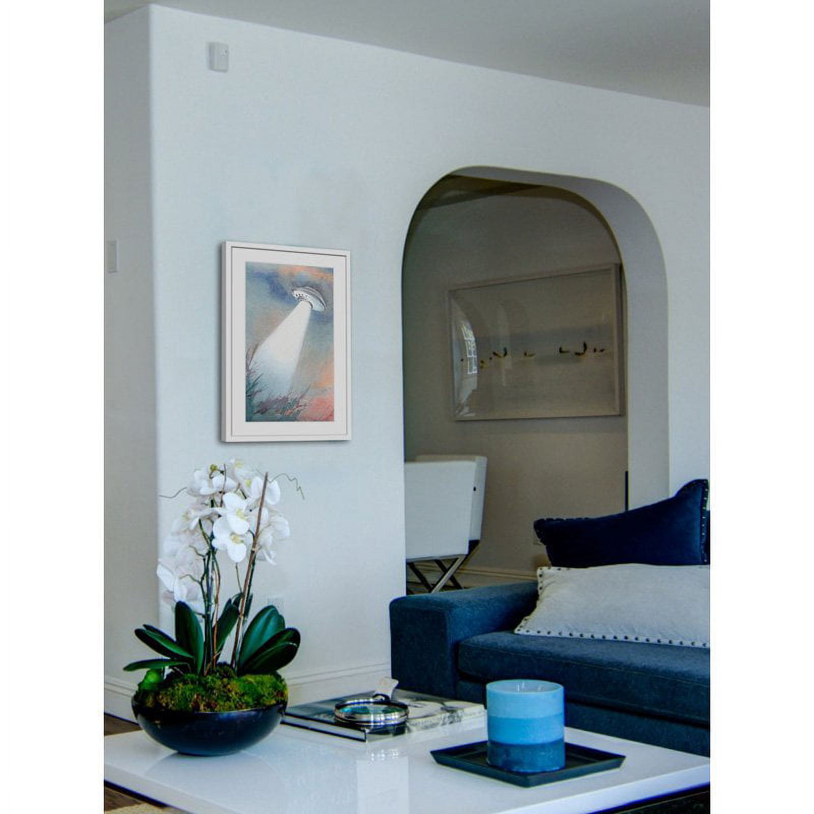 "UFO Arrival" Framed Painting Print