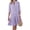 Purple, variant on Women's Striped Button Down Shirt Dress Casual Loose Long Sleeve Tiered Swing Tunic Dress Summer Beach Sundress Purple