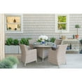 thumbnail image 7 of Outdoor Wicker Patio Furniture Set with Round Table and 4 Chairs - Natural, 7 of 7